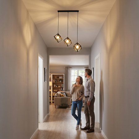 TALUS Decke Pendelleuchte Geometrischer Pendelwürfel für LED 3x E27 LUMILED