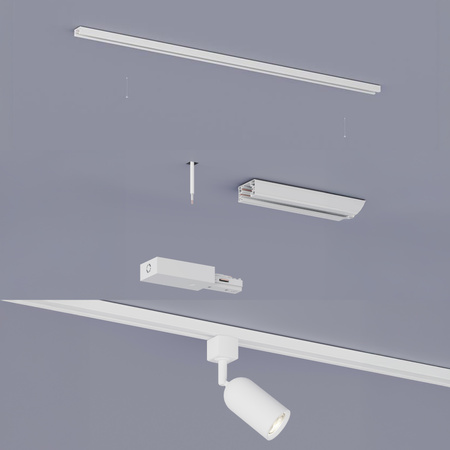 Bus-Hängelampen-Kit 1m + 3x LED GU10 Einphasig Weiß EasyLink Shea Philips