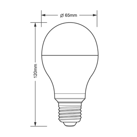 LED-Glühbirne E27 A60 14W = 100W 1521lm 6500K Kalt dimmbar TOSHIBA