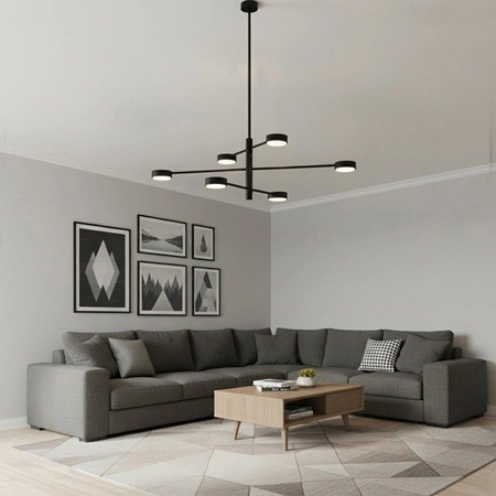 LED-Pendelleuchte 6x GX53 Wall Schwarz OVILO LUMILED