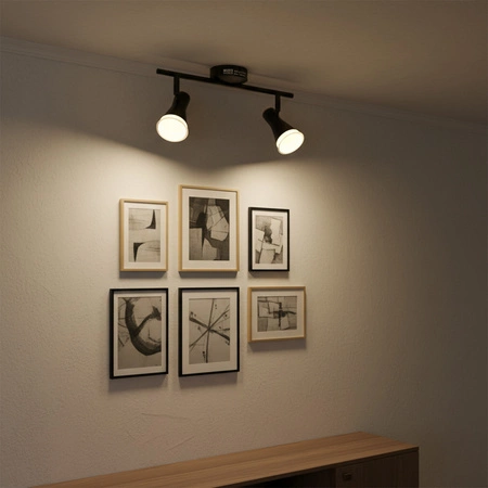 Decken-/Wandleuchte verstellbar 8,4W LED BERG 2 schwarz 3000K GOLDLUX (Polux)