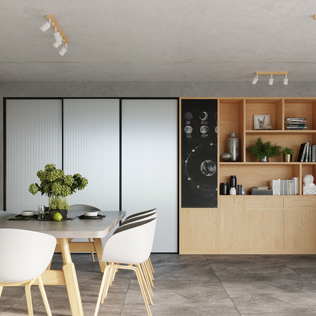 VERDO 3L 3xGU10 Weiß Holz Modern SOLLUX Deckenleuchte