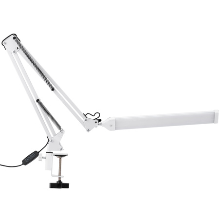 Schreibtischlampe LED 12W, Zeichentisch-Schreibtischlampe mit Tischklemme CCT USB Dimmbar Weiß COSMI LUMILE