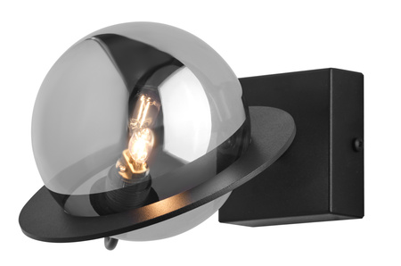 PLANET G9 LED Wandleuchte Modern Schwarz und Silber Jupiter