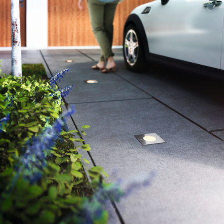 LED-Gartenleuchte Bodenmontage CRUST myGarden 3W IP67 Quadratisch Silber PHILIPS