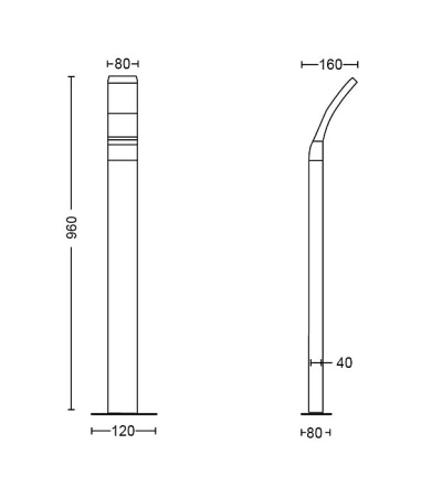 LED-Gartenleuchte für den Außenbereich SPLAY myGarden 12W 2700K IP44 Mast 96cm Anthrazit PHILIPS