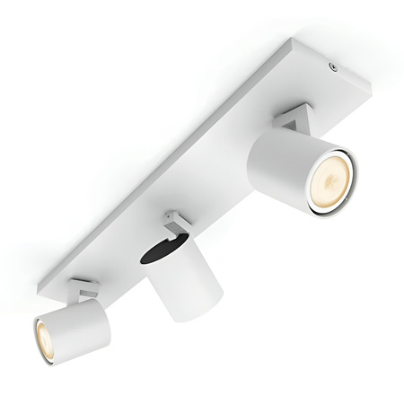 LED Spot Runner Weiß 3x 4.2W CCT PHILIPS HUE Bluetooth Zigbee Deckenleuchte + Dimmschalter