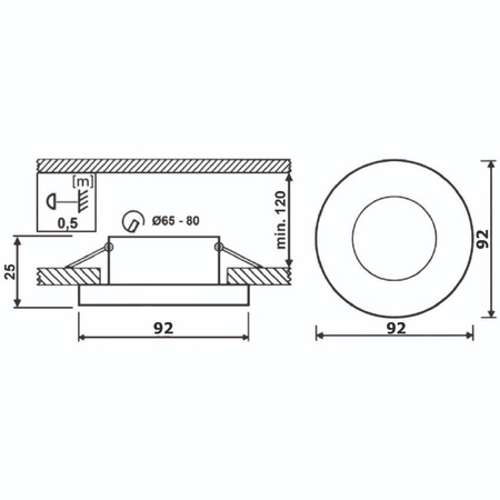 Einbaustrahler GU10, MR16 Einbauspot HALOGEN Runde beweglich Weiß CASSIO LUMILED
