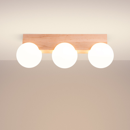 Deckenleuchte 3x G9 Naturholz BULBO Peach Puff SL.1684 Sollux