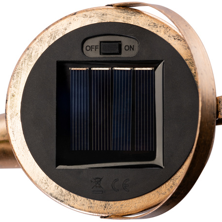 LED Solar-Gartenleuchte ROSA Kupfer IP44 3000K LUMILED