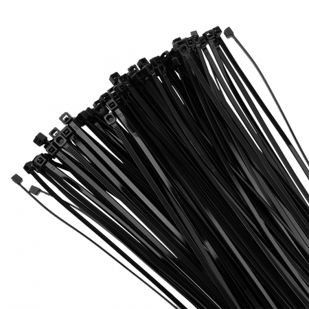 Kabelbinder 3,6x400 mm Schwarz UV TRACKS Zipper Ties OK-36400B .MORE 100 Stk.