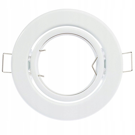 Einbaustrahler GU10, MR16 Einbauspot HALOGEN Runde beweglich Weiß Blech AURELI LUMILED