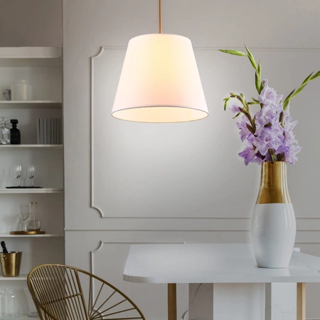 Hängelampe E27 Weiß Gold ELENA Sanico Goldlux