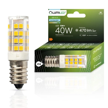 Lampen E14, Glühbirne T25 5W = 40W 470lm 6500K 320° kalt LUMILED