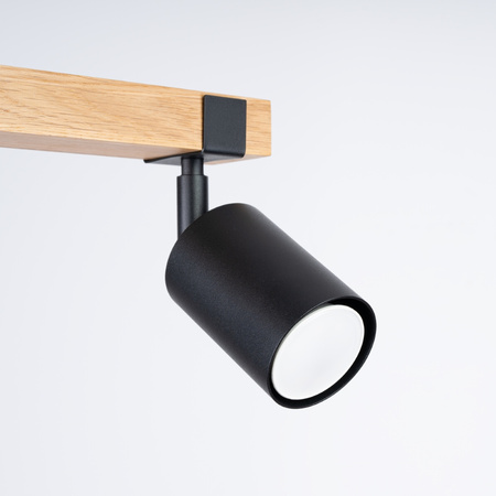 FAGER 2xGU10 Spotlight Moving Black Skandinavische Deckenleuchte SOLLUX