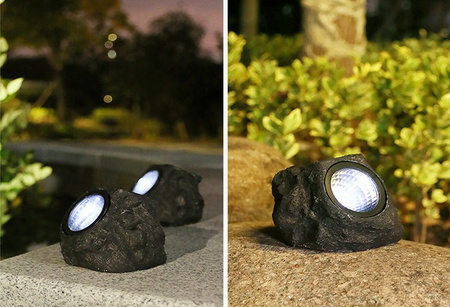 SOLAR STONE LED Gartenlampe 6500K Steinimitation