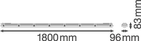 LED Flameproof Hermetic Leuchte 34W 3700lm 4000K Neutral IP65 IK08 Dampproof grau Ledvance