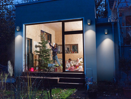 Wandleuchte Fassade ENDURA Classic Cube Adjustable Wall Silber LEDVANCE