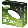 LED-Deckensegel 2x E27 DUALIO Rund IP44 30cm LUMILED