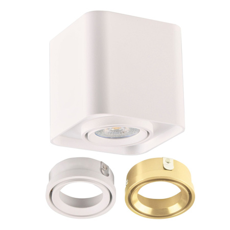 Spot GU10 weiß XENO Sanico Goldlux Anbauleuchte