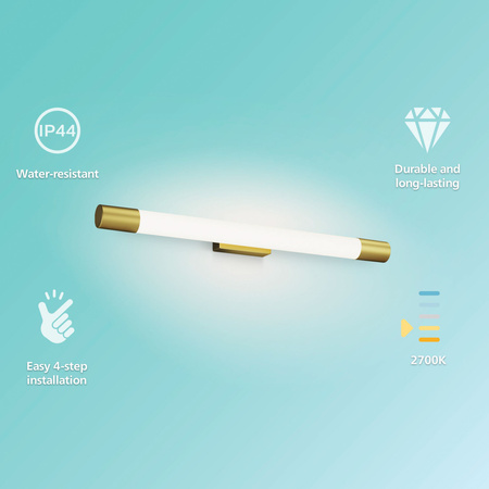 LED Spiegelbeleuchtung 10W 1500lm 2700K 60cm IP44 Kupfer Rover Philips