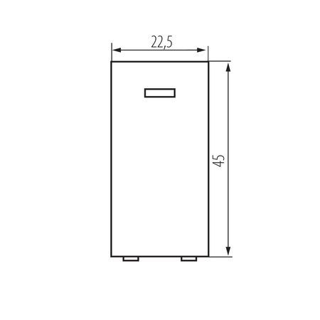 Einpoliger Wendeschalter Beleuchteter 16A Rechteckig Weiß Office Kanlux