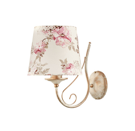 SARA E27 Wandleuchte Upside Down Floral Lampenschirm Classic Beige Jupiter