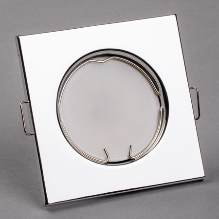 Halogen-Einbauleuchte Fixed Square PAVO Chromblech MR16 GU10 LUMILED