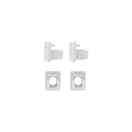 Aluminium LED-Profil für Gipskarton REGIPS flächenbündig Weiß 2m mit mattiertem Diffusor für LED-Streifen + Kappen Ecolight GPW Serie