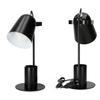 Bewegliche Schulnachttisch-Schreibtischlampe E27 Schwarz