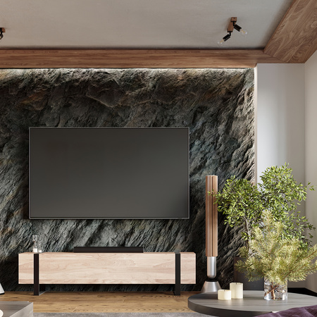 ZUCA 3 3xE27 Schwarz Holz Modern SOLLUX Deckenleuchte