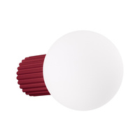 Badezimmer Wandleuchte G9 Rund Maroon Modern Matt IP44 Halo Sollux