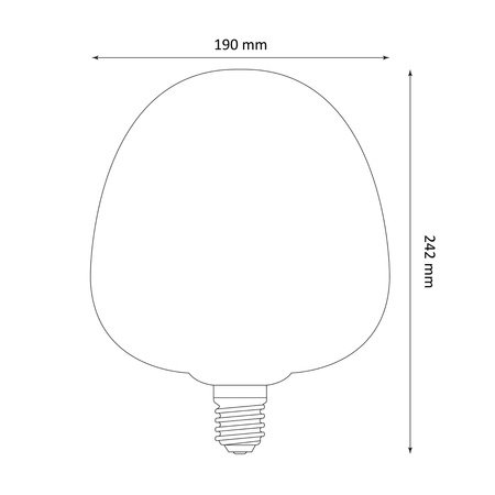 Dekorative LED Lampe E27 FILAMENT S190 4W 260lm 1800K Warm 320° DecoVintage Amber GOLDLUX (Polux)