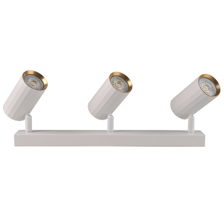 Wand- und Deckenstrahlerleuchte 3x GU10 Weißgold NICEA Sanico Goldlux