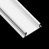 Anodisiertes Aluminium LED-Profil KM24 mit Milchglasabdeckung und Endkappen, 2m Silber LUMILED