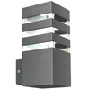 Garten-Wandleuchte gerade LED-Fassadenleuchte E27 TEKSAS graphit GOLDLUX (Polux)