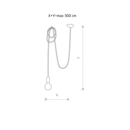 SPIDER Deckenleuchte 6792 Nowodvorski Schwarz E27 Pendelleuchte 300 cm Modern