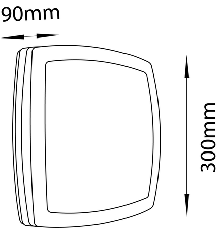 Wandleuchte Außen 2x E27, Deckenleuchte quadratisch LARIS LUMILED