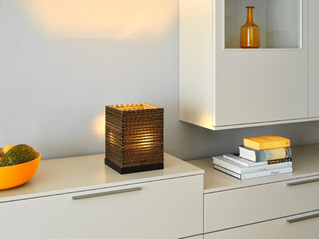 Tischlampe Schreibtisch Leuchte Stehend Dekorativ E27 Braun USB-C Dekor Ledvance