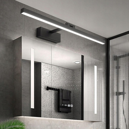 LED Wandleuchte über Spiegel 14W 700lm 4000K 116° Schwarz 60cm Lappa Masterled