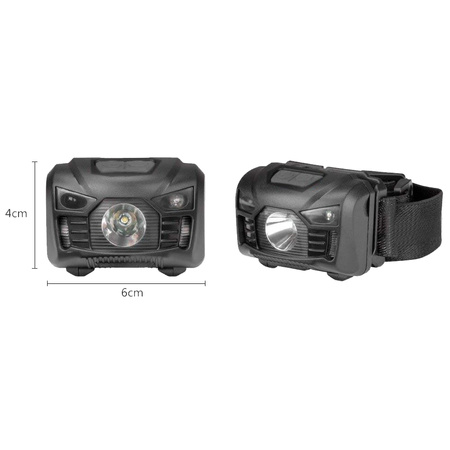 Wiederaufladbare LED-Stirnlampe mit Bewegungssensor XM-L Q5 3W VA0020 VAYOX