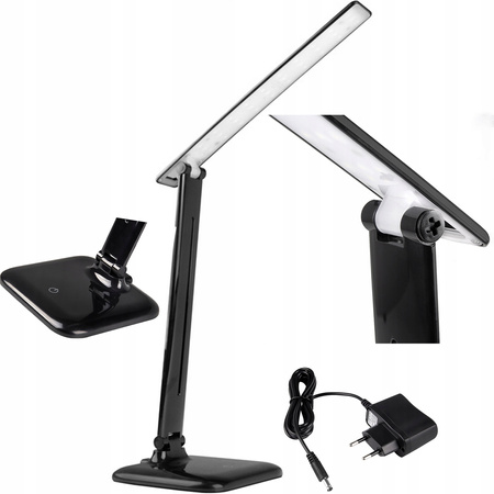 Büro-Zeichen-Tischlampe LED 9W 4500K dimmbar Touch-Schwarz