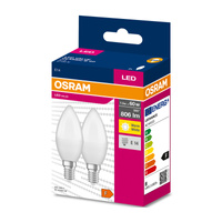 2x LED Lampen E14 B35 7W = 60W 806lm 2700K Wärme 220° OSRAM VALUE