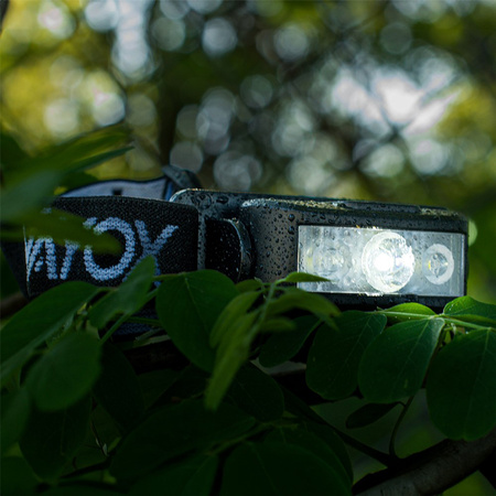 Wiederaufladbare Kopftaschenlampe 100lm 100LM LED + 2XLED 5 Modi VAYOX
