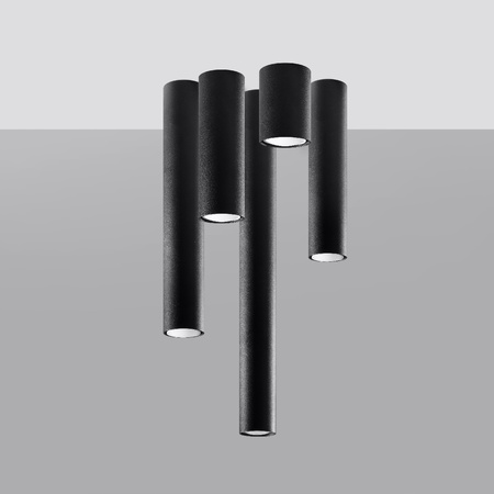 Aufbaustrahler LAGOS GU10 Halogen Spot Tuba 60cm Schwarz SOLLUX