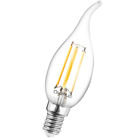 LED Lampen E14, Glühbirne Flame B35 7W 770lm 360° 4000K neutral Glühfaden LUMILED