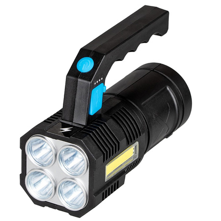 Wiederaufladbarer LED-Suchscheinwerfer 5W 250lm Handscheinwerfer Leistungsstarke 4XLED+COB VA0113 VAYOX