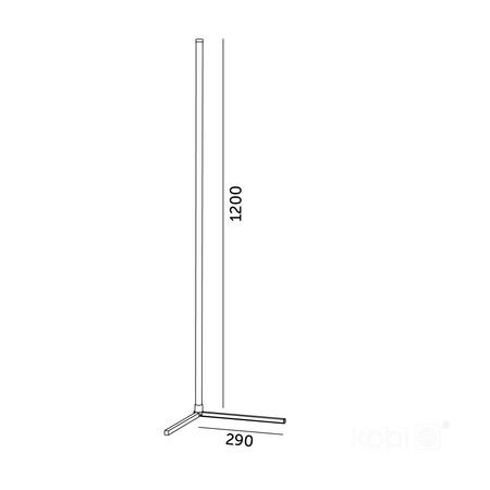 LED 6W RGB 180° Wiederaufladbare Stehleuchte Schwarz Play Kobi