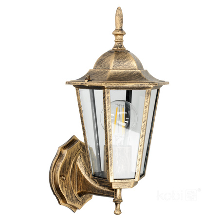 Garten Außen E27 Wandleuchte IP54 Gold LO4101 Kobi