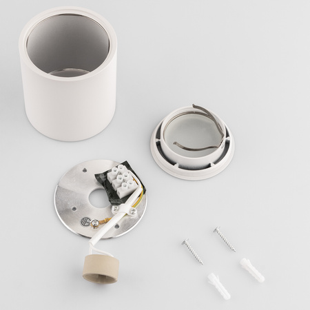 Aufbauleuchte HALOGEN Spot Röhre Fest EGIO GU10 LUMILED Rund IP44 Weiß 83mm